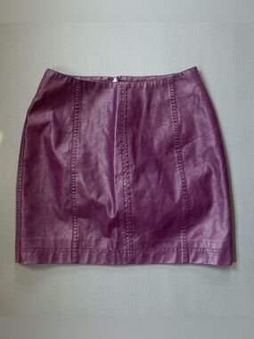 Free People Modern Femme Vegan Leather Mini Skirt Size 2
